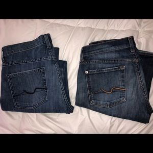 7 For All Mankind Jeans Women's size 28 - 2 PAIR